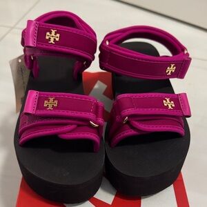 Tory Burch Fuchsia Platform Sandals